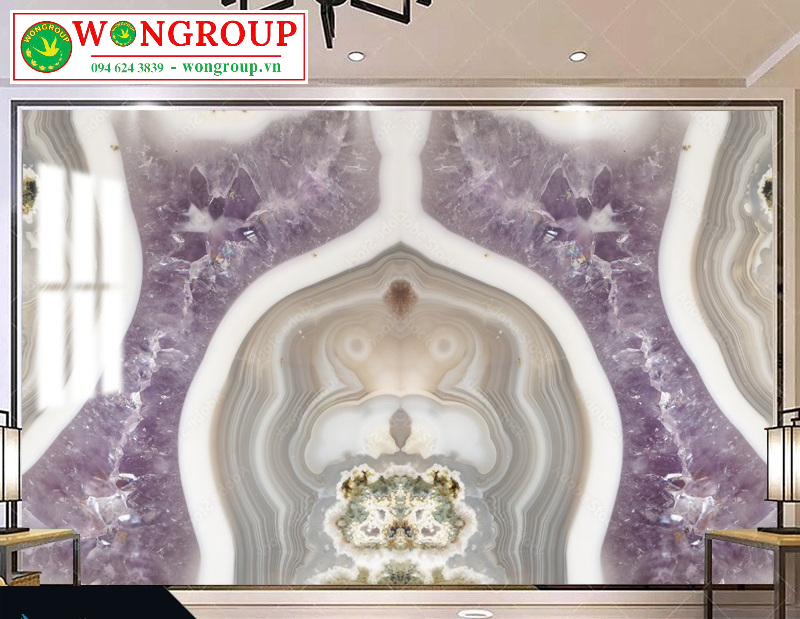 Vách Vân Đá Hoa Cương Tím Độc Lạ