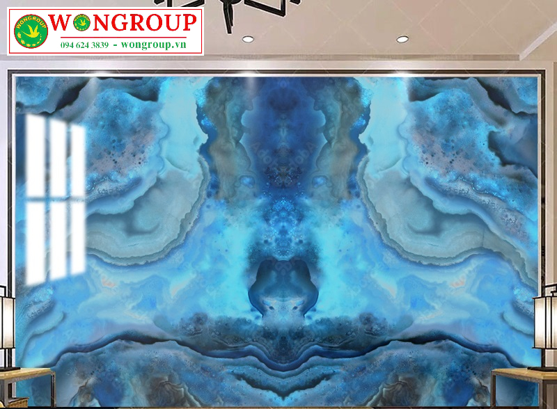 Tranh Vân Đá Xanh Tươi Sáng