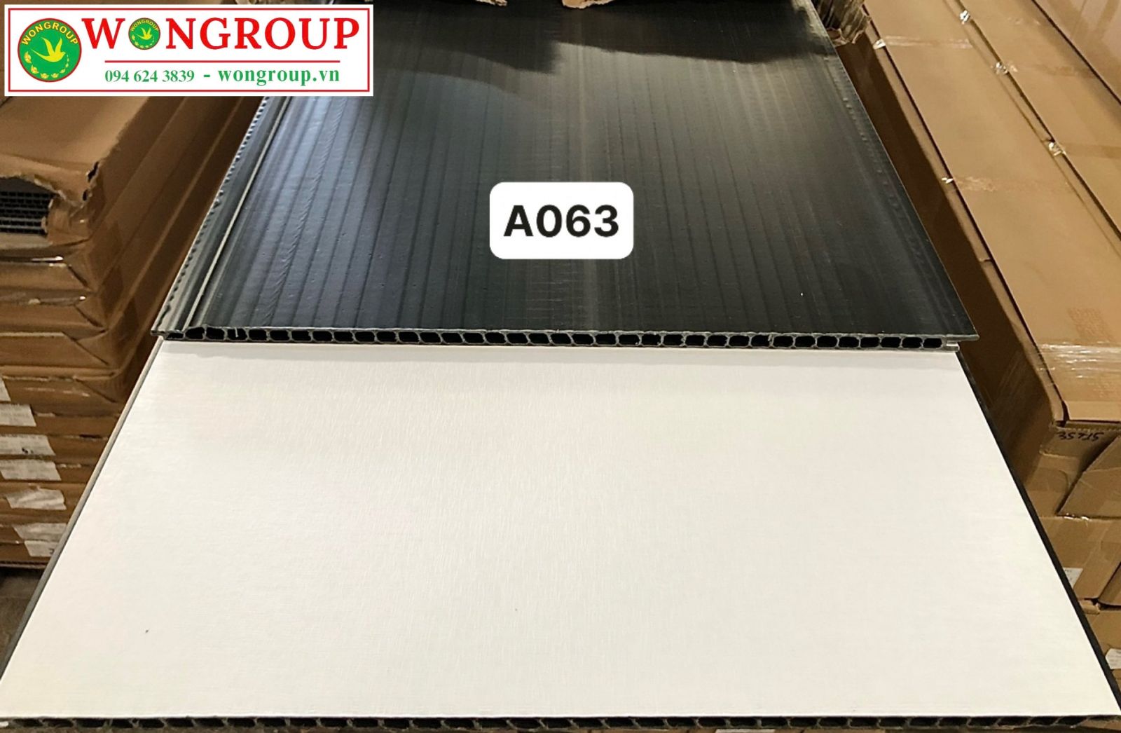 Tấm ốp tường - Ốp trần Nano than tre A063