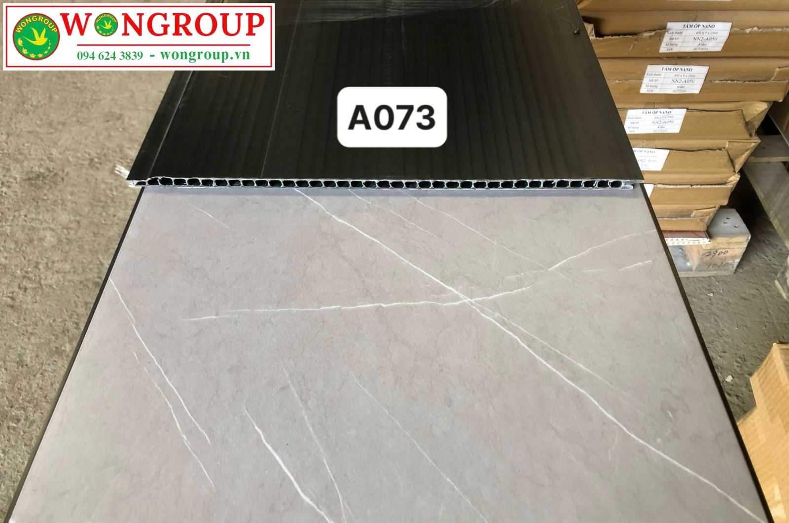 Tấm ốp tường - Ốp trần Nano than tre A073