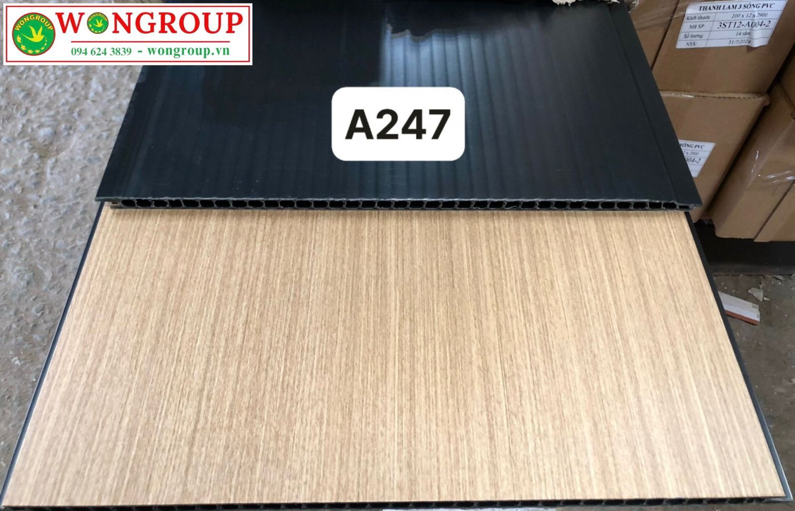 Tấm ốp tường - Ốp trần Nano than tre A247