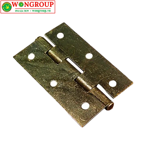Bản lề lá, màu đồng thau đen giả cổ, 60x20mm