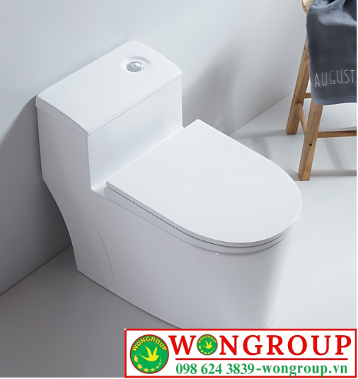 Bồn cầu 1 khối nút xả lệch NEW 2020 WonGroup NV-1004