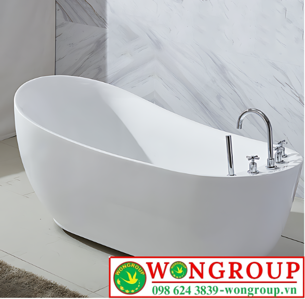 Bồn tắm massage đặt sàn nhựa acrylic dáng cá Heo WonGroup NV-1508MS