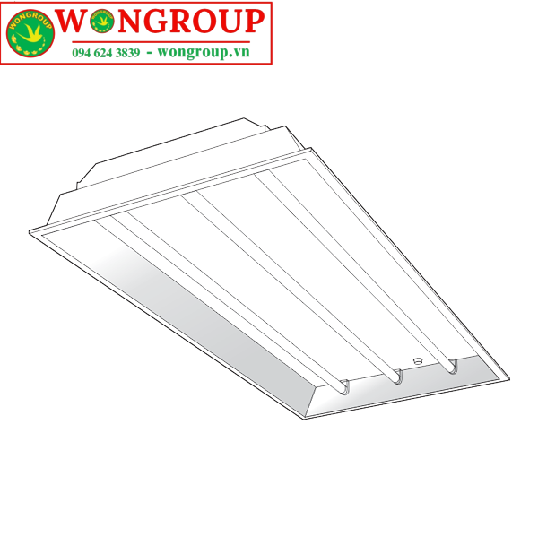 Máng Đèn Âm Trần Sơn Tĩnh Điện Có Tấm Che BALLAST Mặt Sau - FAP/T