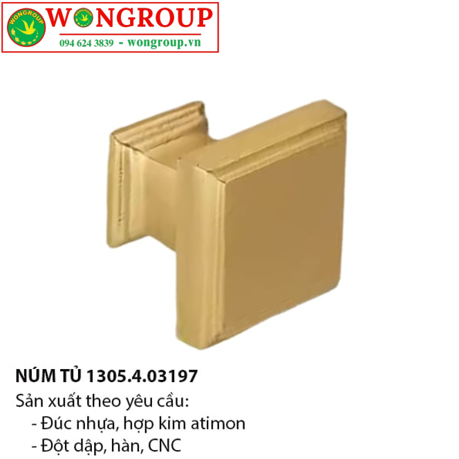 Núm tay nắm tủ đồng thau