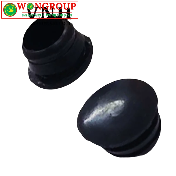 Nút bít màu đen, 2 sọc gân, phi 10