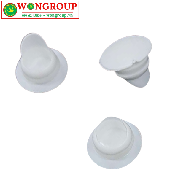 Nút bít màu trắng sữa, 2 sọc gân, phi 10