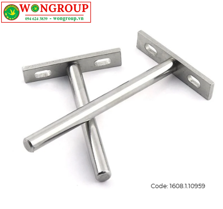 Pat ( bas) sắt âm đỡ kệ, màu nikel