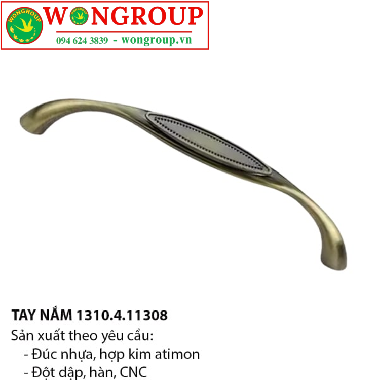 Tay nắm cửa tủ dài 128mm