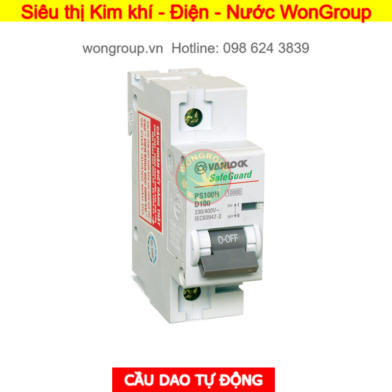 Cầu dao tự động MCB PS100H - 1 Cực